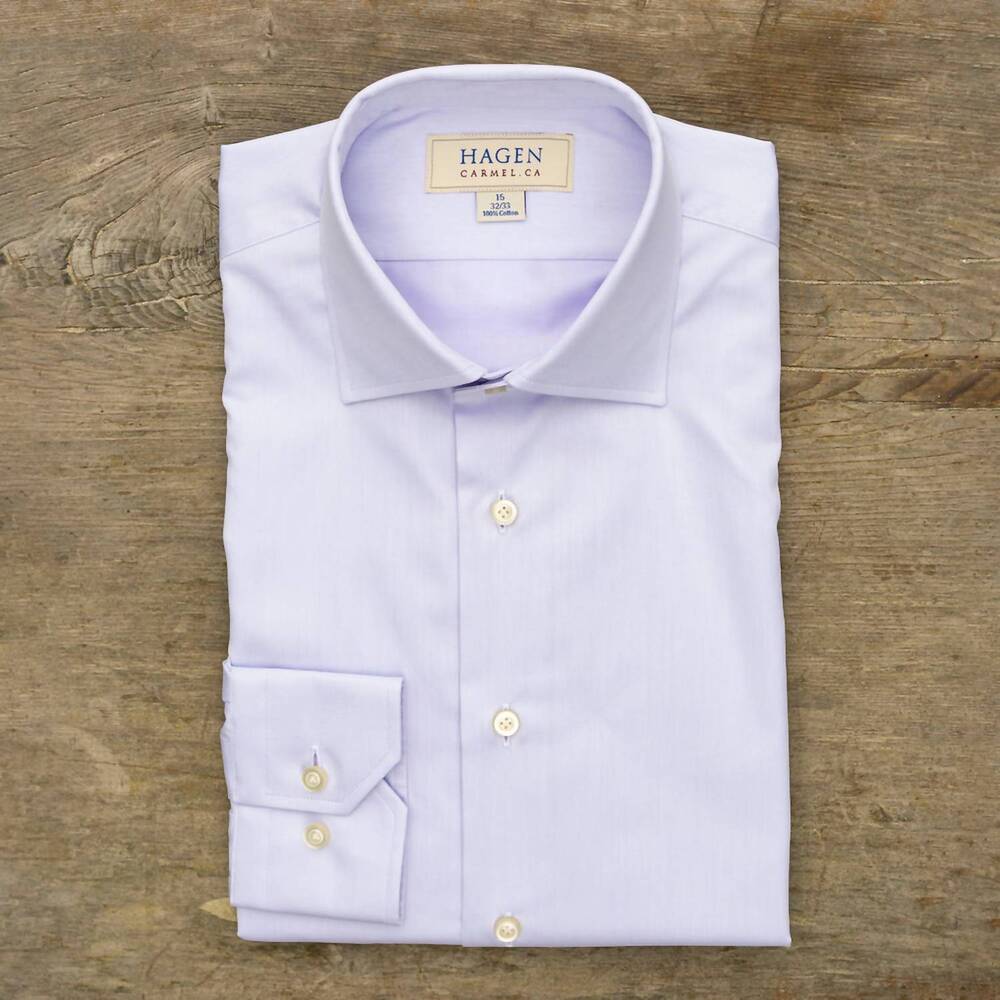 NEW HAGEN men's super fine twill shirt in lilac